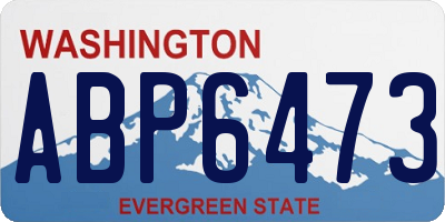 WA license plate ABP6473