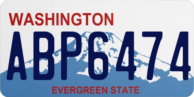 WA license plate ABP6474