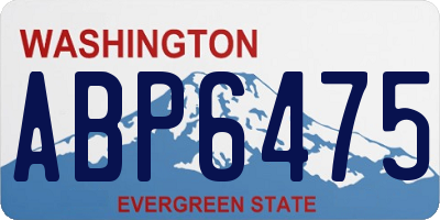 WA license plate ABP6475