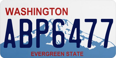 WA license plate ABP6477