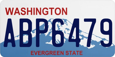 WA license plate ABP6479
