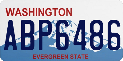 WA license plate ABP6486