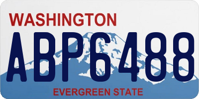 WA license plate ABP6488