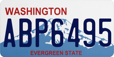 WA license plate ABP6495