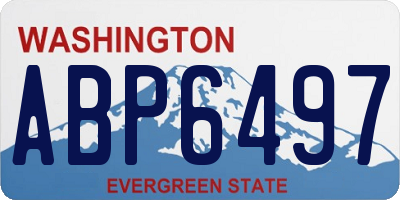WA license plate ABP6497