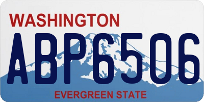 WA license plate ABP6506