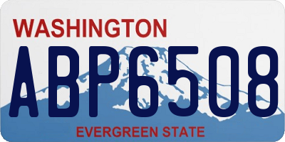 WA license plate ABP6508