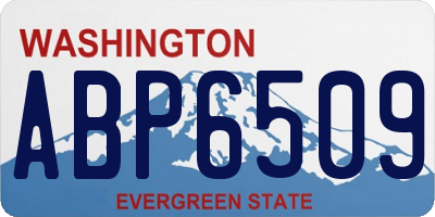WA license plate ABP6509
