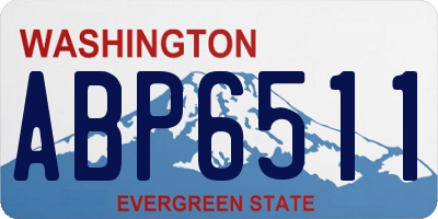 WA license plate ABP6511