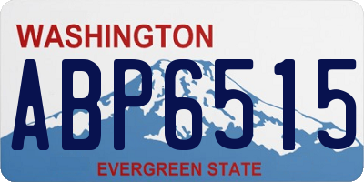 WA license plate ABP6515