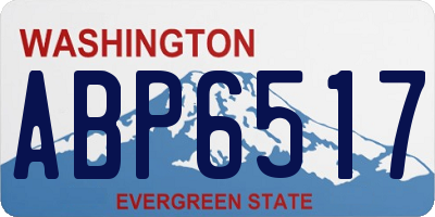 WA license plate ABP6517