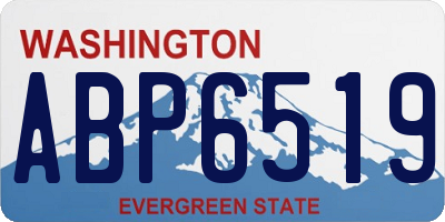 WA license plate ABP6519