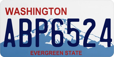 WA license plate ABP6524