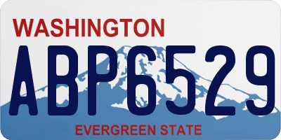 WA license plate ABP6529