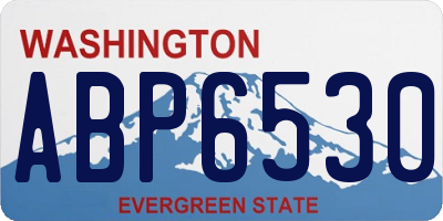 WA license plate ABP6530