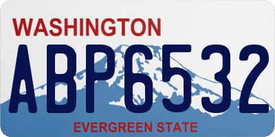WA license plate ABP6532