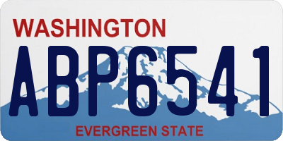 WA license plate ABP6541