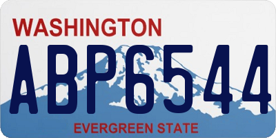 WA license plate ABP6544