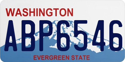 WA license plate ABP6546