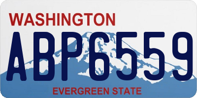 WA license plate ABP6559