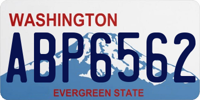 WA license plate ABP6562