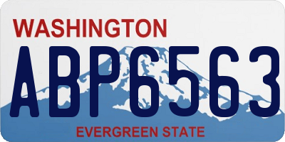WA license plate ABP6563