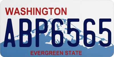 WA license plate ABP6565