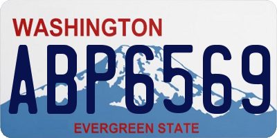 WA license plate ABP6569
