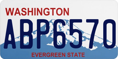 WA license plate ABP6570