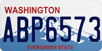 WA license plate ABP6573