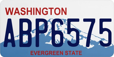 WA license plate ABP6575