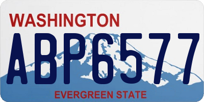 WA license plate ABP6577