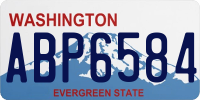 WA license plate ABP6584