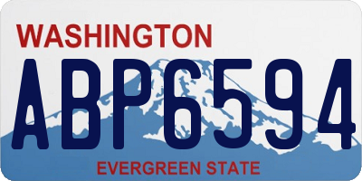 WA license plate ABP6594