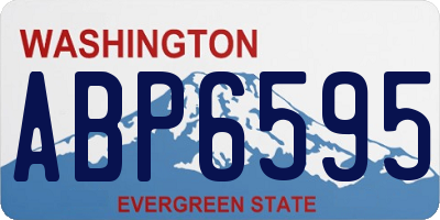 WA license plate ABP6595