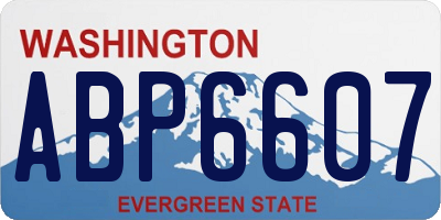 WA license plate ABP6607