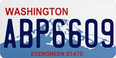 WA license plate ABP6609