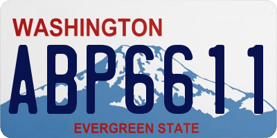 WA license plate ABP6611