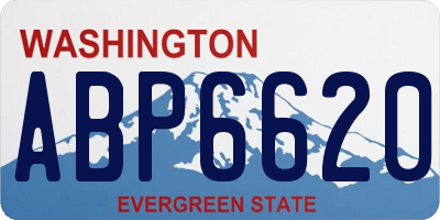WA license plate ABP6620