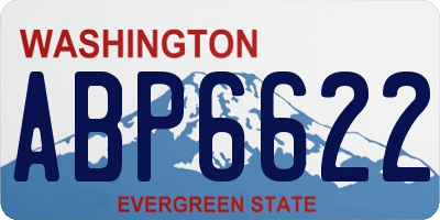 WA license plate ABP6622
