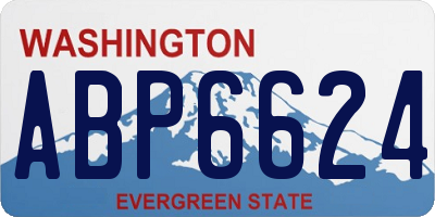 WA license plate ABP6624