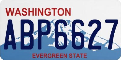 WA license plate ABP6627