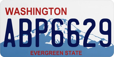 WA license plate ABP6629