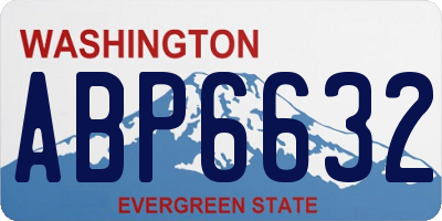 WA license plate ABP6632