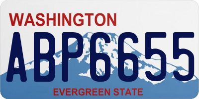 WA license plate ABP6655