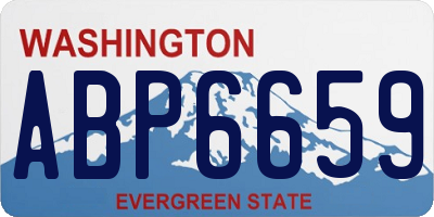 WA license plate ABP6659