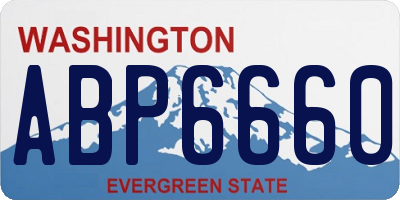 WA license plate ABP6660
