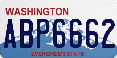 WA license plate ABP6662