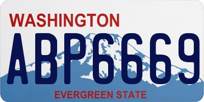 WA license plate ABP6669