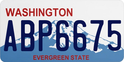 WA license plate ABP6675